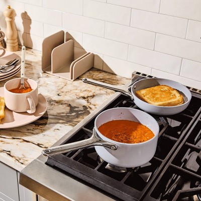 Navy Aluminum Non-Stick Mini Fry and Sauce Pan Set