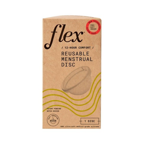 Flex Cup Starter Kit (Full Fit - Size 02) | Reusable Menstrual Cup + 2 Free  Menstrual Discs | Pull-Tab for Easy Removal | Tampon + Pad Alternative 