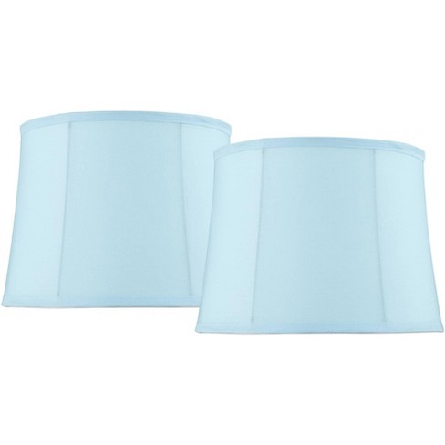 Soft Blue Medium Drum Lamp Shades 11 5, How To Choose A Replacement Lamp Shades