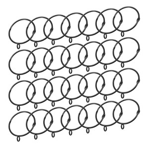 Unique Bargains Metal Electroplating Curtain Rod Accessory Curtain Rings 28 Pcs - 1 of 4