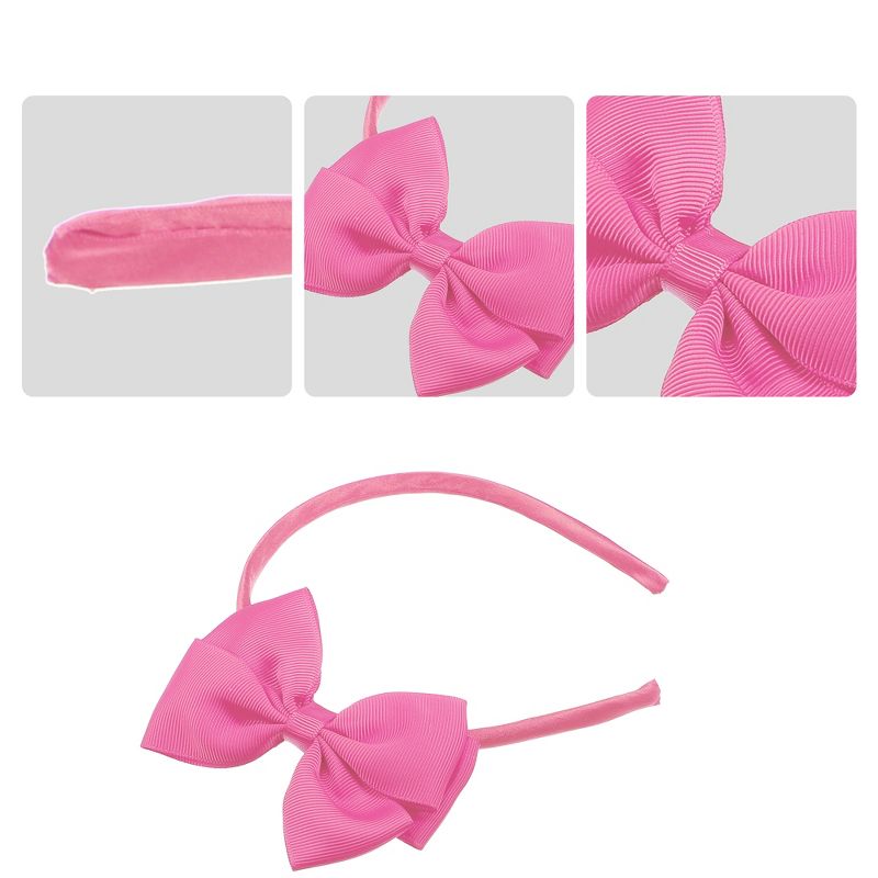 Unique Bargains Bow Headband Fashion Cute Polyester Hairband for Teenager 5.9x4.4 Inch, 3 of 7