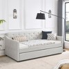 Twin Size Upholstered Daybed with Twin Size Trundle for Bedroom or Apartment - 2 of 4