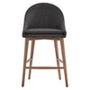 Set of 2 24" Conrad Walnut Modern Counter Height Barstools - Inspire Q - 2 of 4