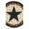 Earth Rugs Black Star Round Large Jute Coaster – 7"x7" Rustic Farmhouse Braided Table Accent - 3 of 3