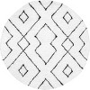 nuLOOm Beaulah Modern Trellis Shag Area Rug, Round 4', White - 2 of 4