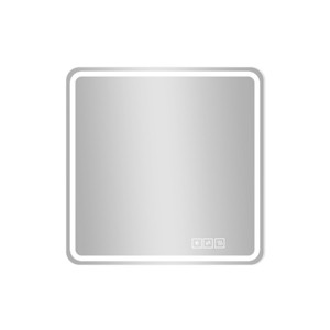 ChicFurnit Bathroom Vanity Mirrors Square Frame Wall Mirror Anti Fog Mirror Decorative Wall Mirrors for Bathroom, Silver, 36"*0.98"*36" - 1 of 4