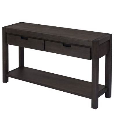 NicBex Console Table with 2 Storage Drawers and Open Shelf Modern 55.1''Long Side Table for Entryway,Living Room