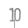 O'Creme Rhinestone Silver-Colored Number-10 Cake Topper 2 Inch - 2 of 2