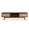 MAYEERTY 65-Inch Light Walnut Mid-Century Modern TV Stand - Boho Console with Cable Management for Living Room - 4 of 4