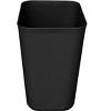 Aoibox 3 Gallons Efficient Trash Can Wastebasket, Fits Under Desk, Kitchen, Home, Office, Black - 2 of 4