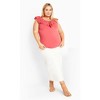 Avenue Women's Plus Size Eliana Top - 3 of 4