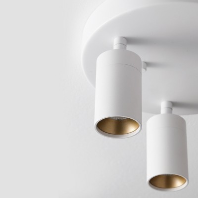 Shura White Aluminum 3-Head LED Flush Mount Light