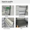 Bird cage,with rolling frame,plastic feeder,slide out tray, steel cage,antique gray,for parrots,parakeets,pigeons and love birds - 4 of 4