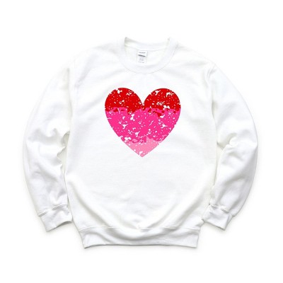Simply Sage Market Women's Graphic Sweatshirt Heart Ombre