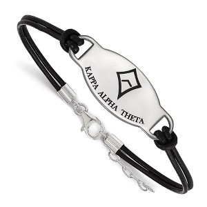 Black Bow Jewelry Sterling Silver Kappa Alpha Theta Greek Life Strand Bracelet 7 Inch - 1 of 3
