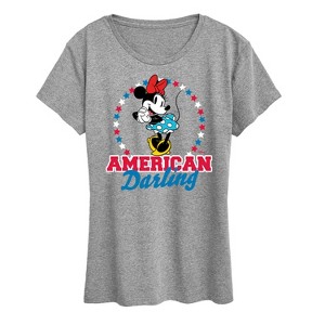 Women's - Disney - American Darling Minnie Short Sleeve Graphic T-Shirt - 1 of 4
