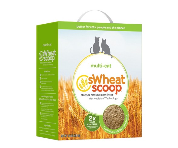 sWheat Scoop Multi-Cat Natural Cat Litter - 15lbs