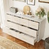 Modern White Chest of Drawers,8 Drawer Dresser with Gold Handles and Legs - 4 of 4