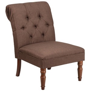 Hercules Elm Tufted Chair Brown - Riverstone Furniture