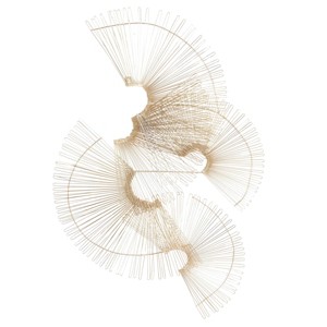 Novogratz Metal Sunburst Handmade Semi Circle Wall Decor Gold : Iron Luxury Glam Vertical Sculpture, Spot Clean - 1 of 4