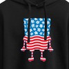 Women's - SpongeBob SquarePants - Silhouette Stars Stripes Cropped Graphic Hoodie - 2 of 4