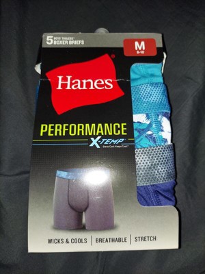 Hanes Boys Boxer Briefs 5-Pack Underwear X-Temp Performance Stretch  Lightweight