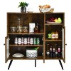 39.5 In. Buffet Storage Cupboard with Glass Door and Adjustable Shelves - 3 of 4