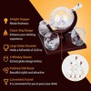 iMountek"Whiskey Decanter Globe Set with 4 Etched World Glasses & Wooden Tray - Perfect Liquor Gift Set"White - 3 of 4