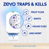 Zevo Flying Insect Indoor Light Fly Trap Starter Kit, Catches House Flies, Fruit Flies, Gnats and More - 1 Trap + 3 Refills - 4 of 4
