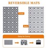 Outdoor Rug Waterproof Reversible Rug for Patio, Moroccan Plastic Straw Rug Portable Floor Mat for Camping Travel Picnic - 2 of 4