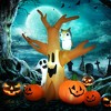 HOMCOM 7.5' Tall Lighted Inflatable Cute Halloween Decoration, Haunted Tree With Owl, Ghost, Pumpkins, Blow Up Outdoor LED Yard Display, Waterproof - 2 of 4