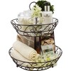 Sorbus 2-Tier Metal Countertop Fruit Basket & Bowl Stand - Stylish Storage for Kitchen & Dining - Bronze - 4 of 4