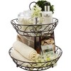 Sorbus 2-Tier Metal Countertop Fruit Basket & Bowl Stand - Stylish Storage for Kitchen & Dining - Bronze - image 4 of 4