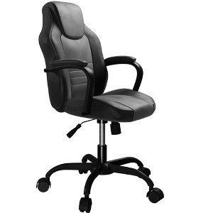 Okak Gaming Chair with Armrest, Criss Cross Chair with Wheels, Upholstered Computer Chair for Study, Office, Gaming Room - 1 of 4