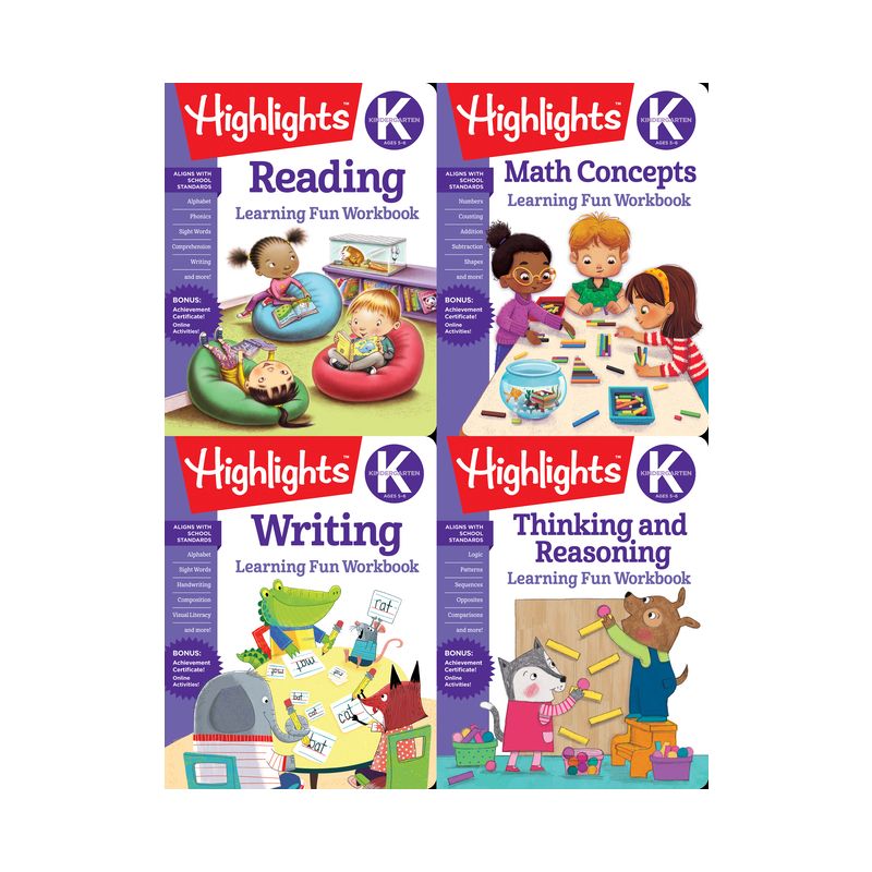 Highlights Kindergarten Learning Workbook Pack - (Highlights Learning Fun Workbooks) by  Highlights Learning (Mixed Media Product), 1 of 2