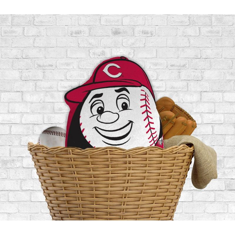 MLB Cincinnati Reds Plushie Mascot Throw Pillow, 3 of 4