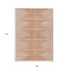 Salmon And Ivory Abstract Washable Indoor Outdoor Area Rug - 3 of 4