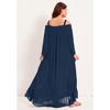 June + Vie by Roaman's Women's Plus Size Off-The-Shoulder Maxi Dress - 3 of 4