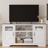 GustoWave Farmhouse TV Media Console Table for up to 65 Inch TV, 34.4" Tall TV Stand with Storage & LED Light - 3 of 4