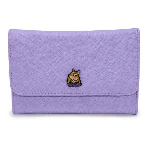 Disney Wallet, Foldover, The Muppets, Miss Piggy, Violet, Vegan Leather - 1 of 4