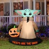 Star Wars Airblown Inflatable Grogu™ with Jack O' Lantern, 5.5 ft Tall, Brown - 2 of 4