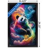 Trends International Wumples - Cosmic Neon Panda Framed Wall Poster Prints - 3 of 4