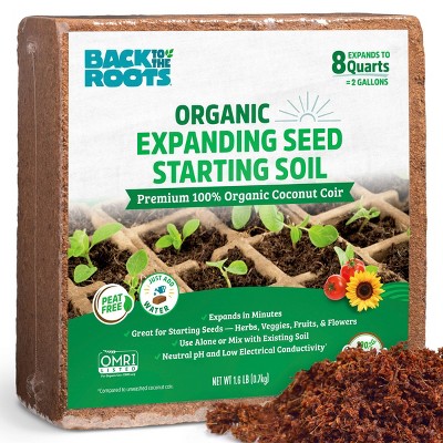 Back to the Roots Organic Expanding Seed Starting 1.42lbs Potting Soil