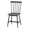Baxton Studio 4pc Cardinal Wood and Metal Dining Chair Set Dark Brown/Black - 3 of 4