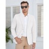 Men's Casual Blazer Linen Sport Coat Two Button Lightweight Jackets Business Daily Suit - 3 of 4