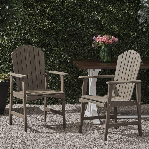 Set of 2 Outdoor Dining Chairs Weather Resistant with Acacia Wood-Christopher Knight Home - image 1 of 4