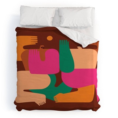 King Enrique Larios Under the Sun Duvet Set Brown - Deny Designs