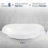 Bormioli Rocco Parma Set Of 6 Plates, Tempered Opal Glass, Clean White, Linear & Curved Design, Dishwasher Safe, Made In Spain - image 2 of 4