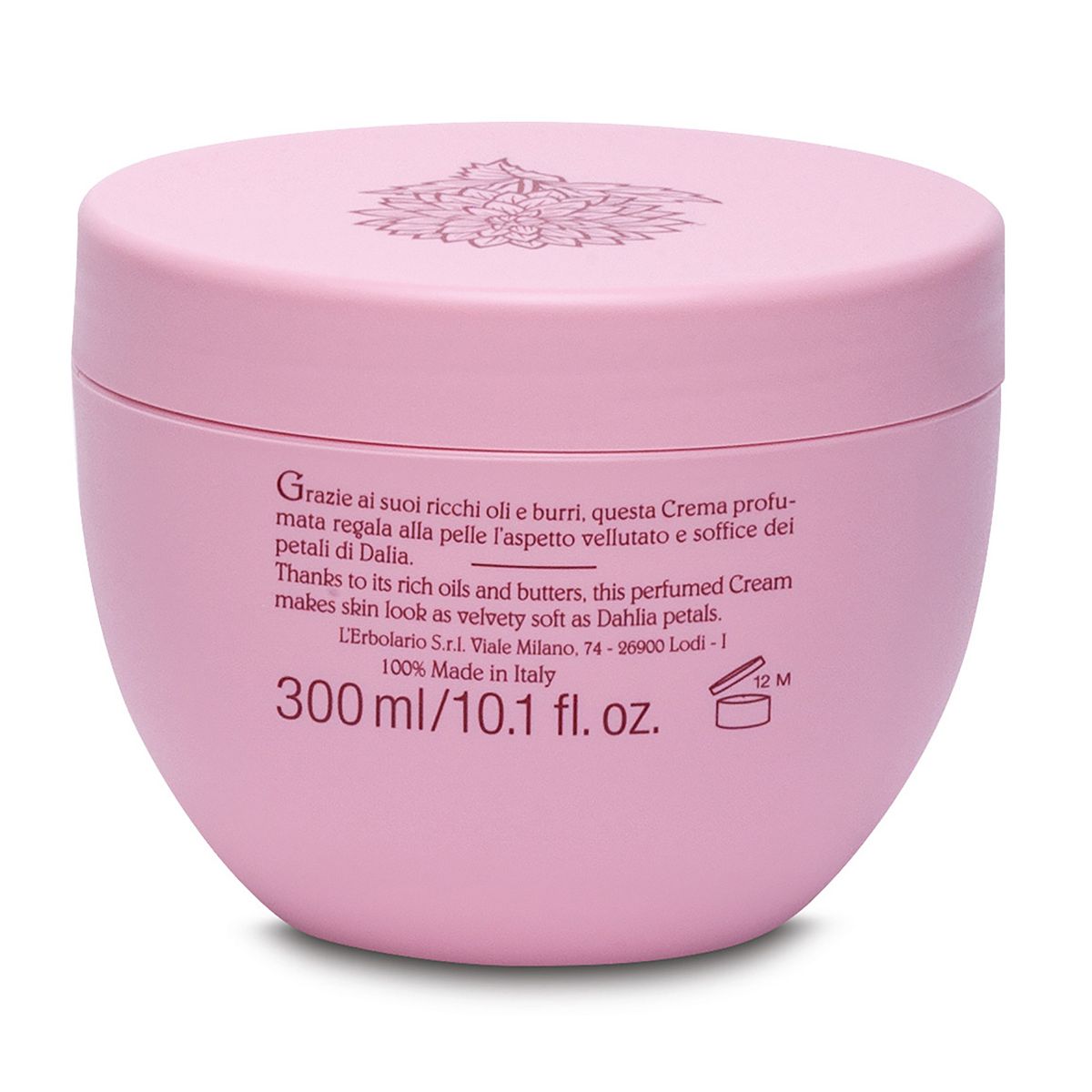 L'Erbolario Shades of Dahlia Perfumed Body Cream - Body Cream for Dry Skin - 10.1 oz - thumbnail 4