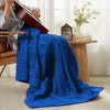 Amelie Home Cable Knitted Throw Blanket for Couch, Chenille Chunky Knit Throw Blanket 50*60 inches - 4 of 4